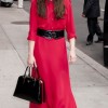 Noomi Rapace pink maxi skirt