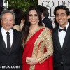 Tabu in Red Sari at 2013 Golden Globe Awards