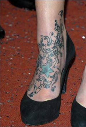 Fearne Cotton ankle tattoo