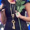 Pixie Lott statement jewelry