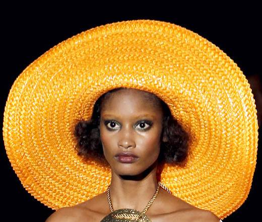 Huge bright yellow colorful brim hat for beach spring 2011 Marc Jacobs