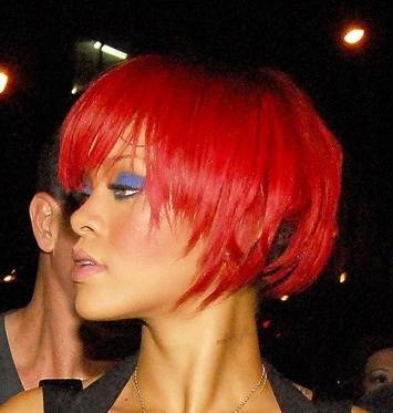 rihanna hairstyles red. Rihanna hairstyle : August