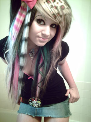 Emo Hairstyles Tied Up. cute emo hairstyles for girls