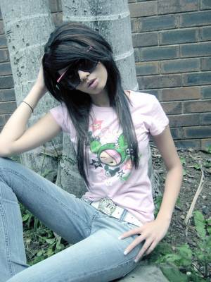 emo girl t-shirts and jeans
