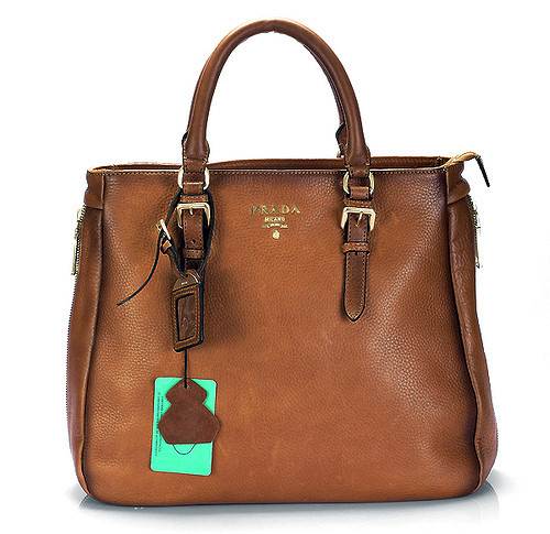 prada-leather-tote-office handbag-brown