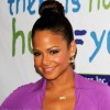 Christina Milian Sleek topknot hairstyle