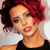 Courtney Davies sports Red crop hairstyle