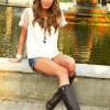 denim shorts Celebrity street style 2011