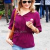 Amelia Jackson Gray Denim mini skirt Celebrity street style