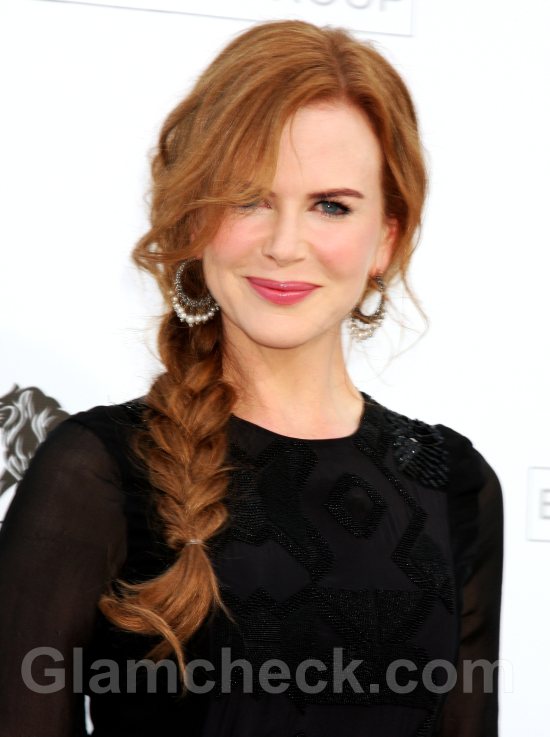 How to make side braids: Nicole Kidman hairstyle