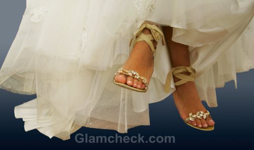 Beach wedding accessories bride sandal