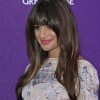 Lea Michele blunt bangs hairstyle