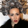 Michelle Harper floral headgear chanel celebration party