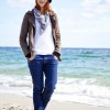 Style picture how wear white top blue jeans androgynous