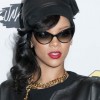 Rihanna sports black hair 2012 Unapologetic Album Launch