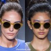 Colored Eyebrows Makeup - Georgine Spring 2016 for NYFW