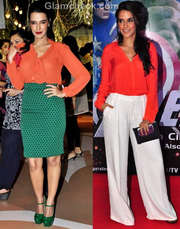 Neha Dhupia Infuses Patriotic Fervour in Stylish Outfits
