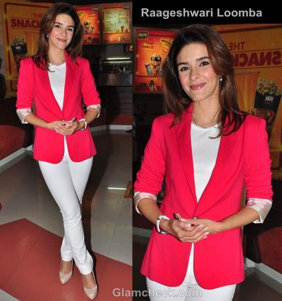 Raageshwari Loomba bollywood style inspiration color-blocking pink-white