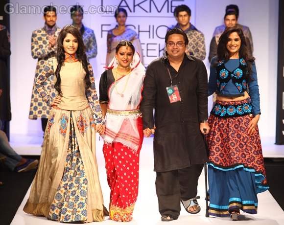 Richa Chadda for Debarun Mukherjee lakme fashion week 2012