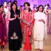 Sharmila Tagore Dazzles in Coral Sari at PCJ Delhi Couture Week