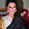 neha dhupia saree black