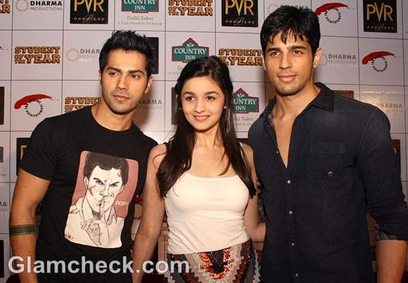 Alia Bhatt Student of The Year co-stars Varun Siddharth