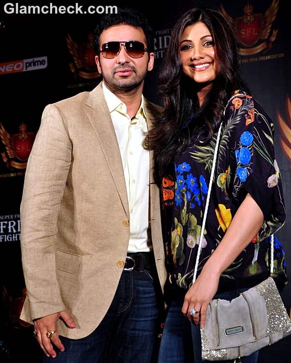 Raj Kundra Shilpa Shetty Super Fight League press conference