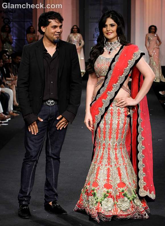 Zarine Khan Falguni and Shane Peacock India Bridal Fashion Week 2012