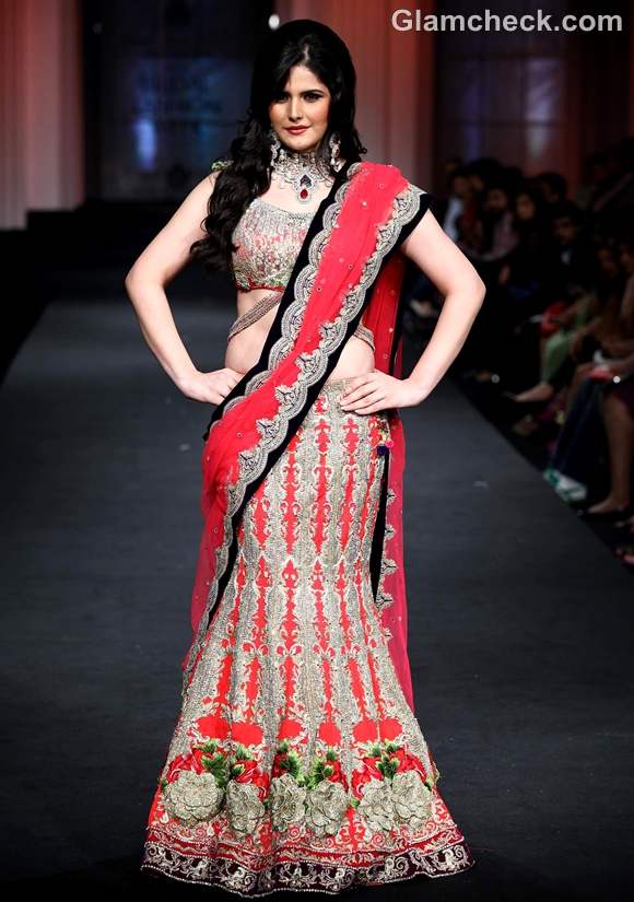 Zarine Khan India Bridal Fashion Week 2012