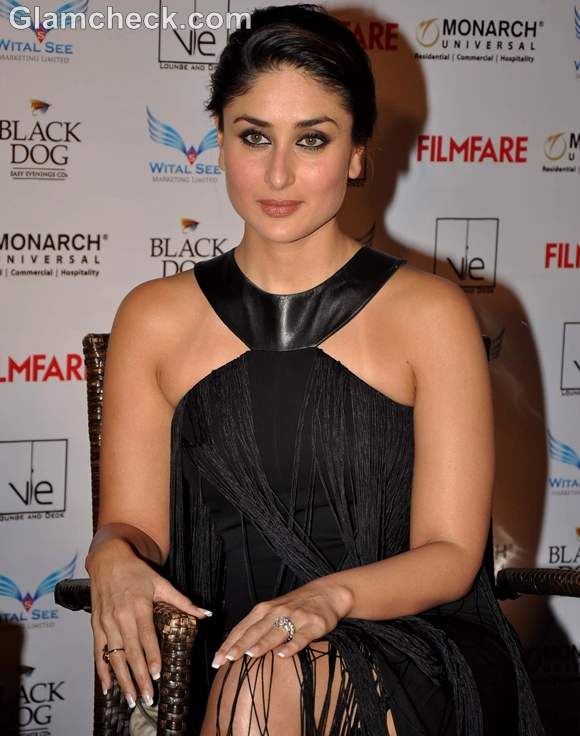 kareena kapoor at filmfare magazine launch in black dress