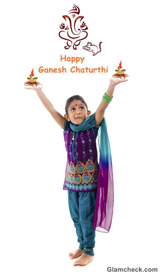 kids clothes tradtional indian festival ganesh chaturthi