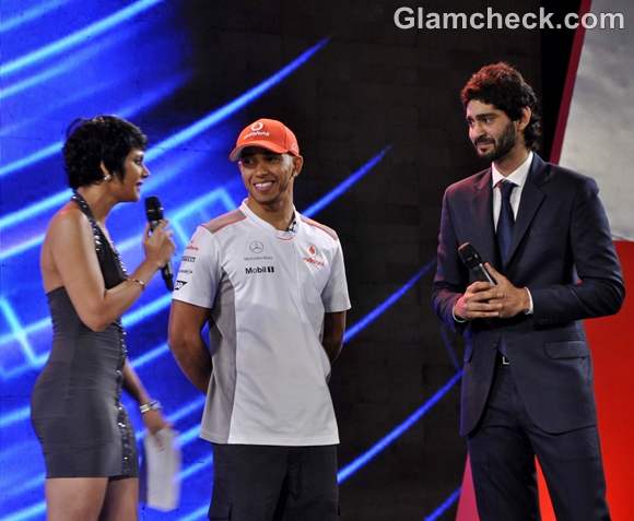 mandira gaurav Vodafone Speed Fest McLaren Mercedes driver Lewis Hamilton