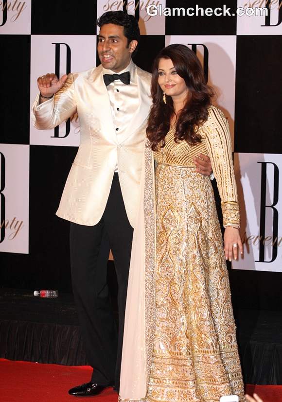 Abhishek Bachchan Aishwarya rai at amitabch 70th birthday bash