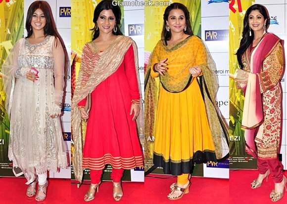 Bollywood Celebs Ethnic Wear Premiere English Vinglish