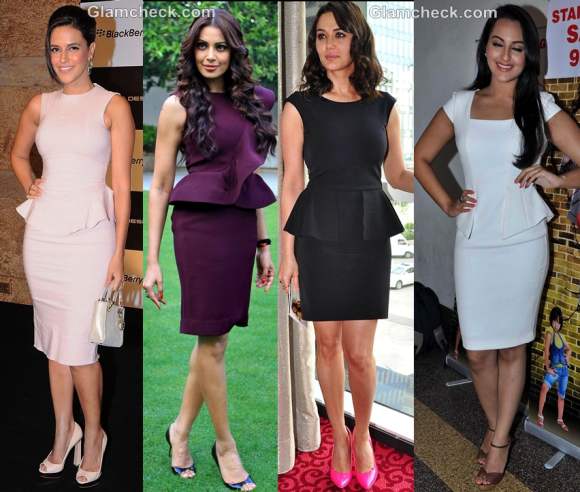 Bollywood celebs Peplum Dress 2012