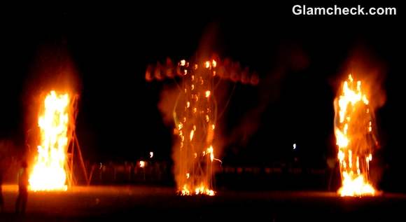 Dussehra festival 2012 ravan effigy burnt with his brothers