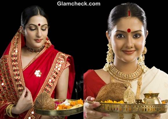 Hairstyle makeup Diwali puja 2012