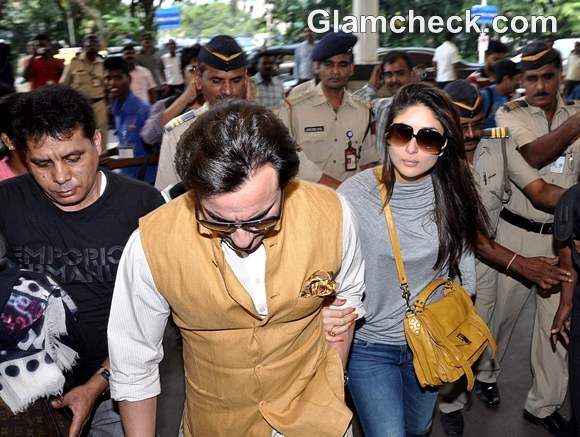 Saif-Kareena at Delhi to Prepare for Reception