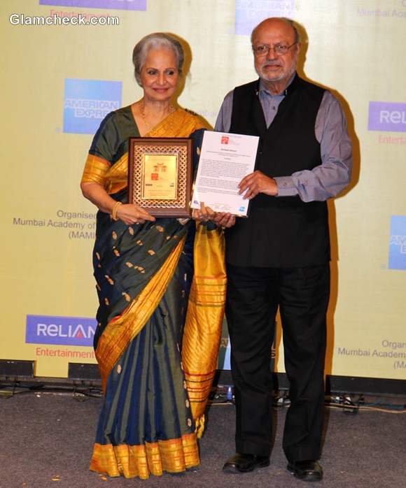 Waheeda Rehman Honored Lifetime Achievement Award Mumbai Film Festival