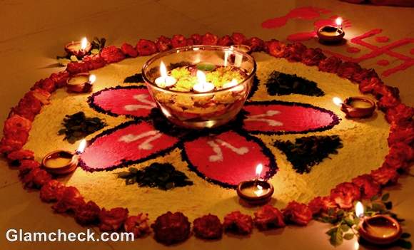 diwali rangoli designs flowers diyas