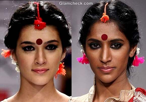 hairstyle makeup Durga Puja indian festival look