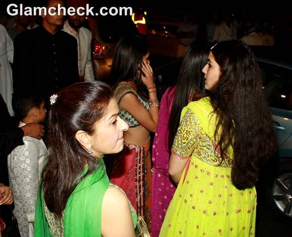 sara ali khan at  saif-kareena wedding reception party