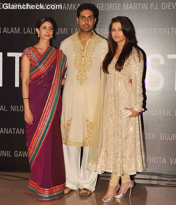 shweta nanda Abhishek Bachchan aishwarya B70 art show