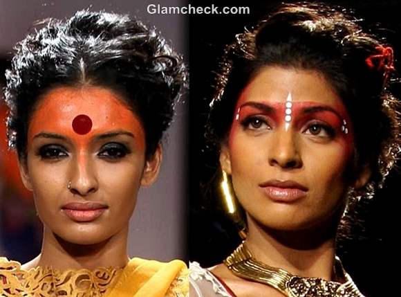 traditional hairstyle makeup for durga puja bengali