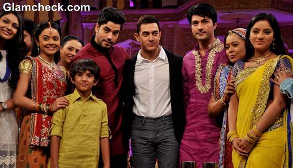 Aamir Khan on the sets Yeh Rishta Kya Kehlata Hai Promote Talaash