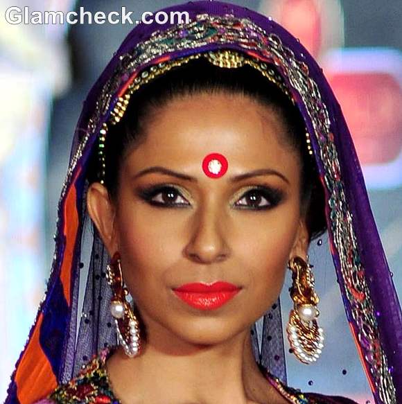 Indian bridal makeup orange 2012 trend tangerine