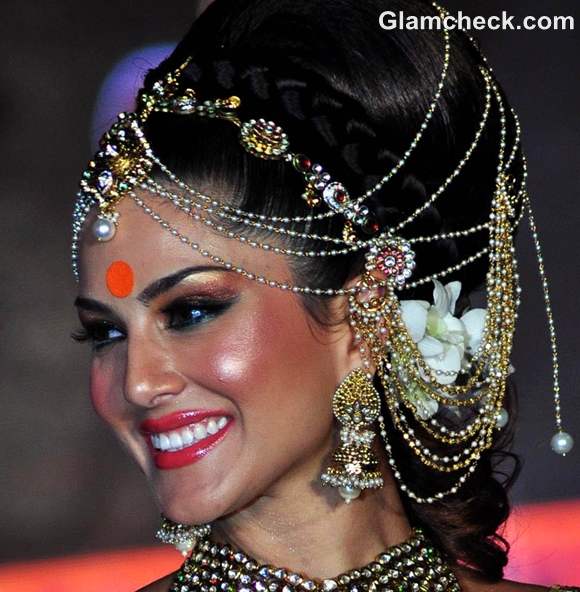 Indian bridal makeup trend 2012 orange tangerine makeup