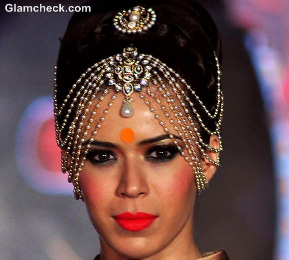 Indian bridal makeup trend 2012 orange tangerine