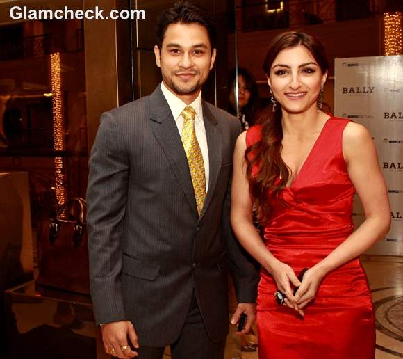 Kunal Keemu with Soha Ali Khan bally boutique