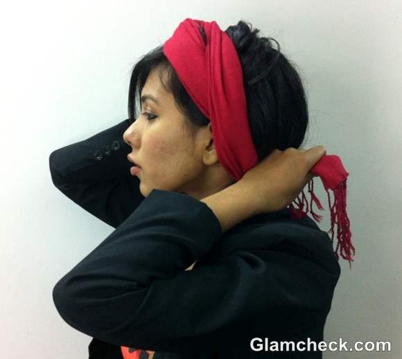 DIY How to Tie a Headwrap Turban-step 5